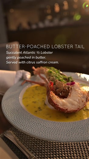 Exquisite Butter-Poached Lobster Tail at Krave