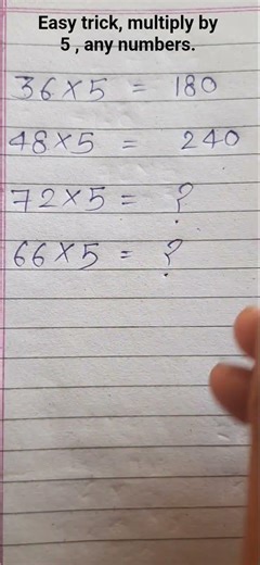 very easy to multiply by 5 with any numbers .