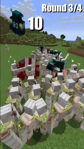 How Many Wardens To Beat 100 Iron Golems? #minecraft #minecraftshorts