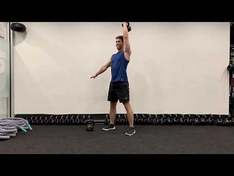 KETTLEBELL SINGLE ARM SQUAT TO OVERHEAD PRESS