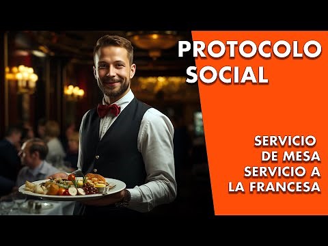 Servicio a la francesa. Servicio de mesa para servir los alimentos en la mesa a la francesa