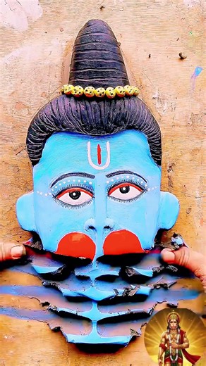 Hanuman Ji idol clay art easy murti making shorts devotional Bhakti !! ❣️🙏🎉❤️‍🔥#hanuman #shorts