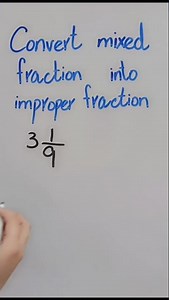 Convert Mixed Fraction into Improper Fraction#maths #learnmath #studytips
