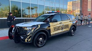 Metro Police and The Vegas Golden Knights unveil co-branded police cruiser