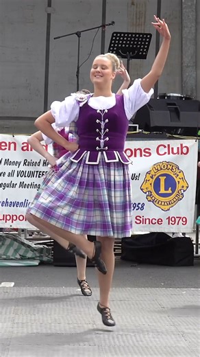 A display of HIghland dancing by students of the Lindsay School of dance in Laurencekirk and Stonehaven. This was during the 2024 Stonehaven Feein' Market held on Saturday 1st June 2024. The Feein' Market is a wonderful day of music and dancing, with displays by Dunnottar Pipes & Drums and local dance schools, an outdoor market and lots of entertainment. This is all thanks to the work of Stonehaven & District Lions Club who organise this great annual event. #stonehaven #feeinmarket #highlanddanc