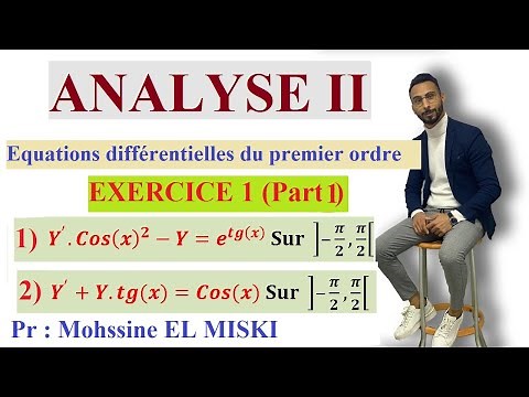 Équations différentielles du premier ordre EXERCICE 1 part 1