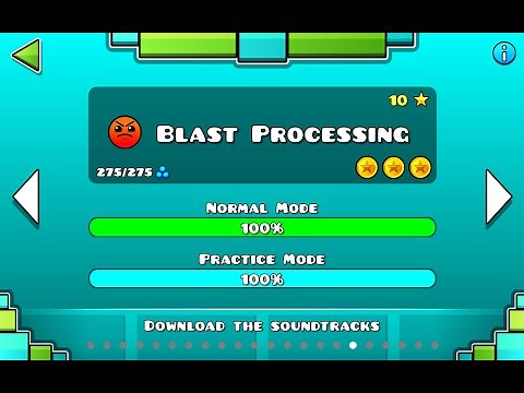 Geometry Dash - Blast Processing 100% (All Coins)