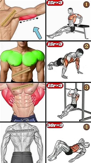 4bestupper body workout at home ! ☠️💪 #shorts​​ #short​​ #trending​​ #gym​​ #youtubeshorts