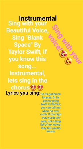 Sing "Blank Space" with your powerful voice!🤩🤩