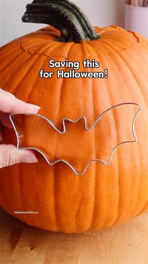 Carve pumpkins using cookie cutters genius! 🎃 #halloweendiy #pumpkincarving