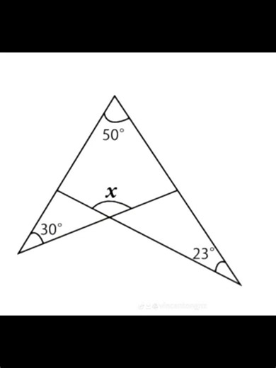 What is the value of angle x? #mrongmathslessons #geometry