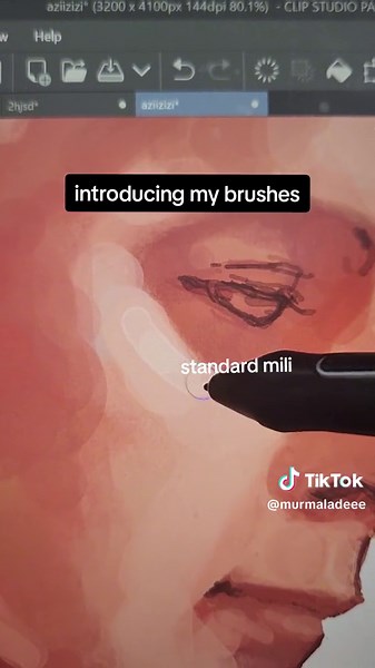 been asked about my brushes for csp a few times and just wanted to share them and how i use them! they're all listed up on my kofi for easier dowload #brushes #clipstudio #clipstudiopaint #digitalart #mybrushes