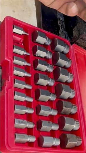 Screw extractor set tool used to remove broken, stripped damaged screws, bolts, and studs #shorts