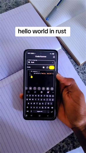 hello world in rust #coding #mobileprogrammerz #learningcodeforbeginners #programming #mobileprogramming