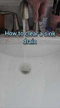How to clear a bathroom sink drain easy!