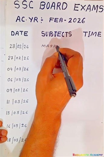 SSC 10th Timetable 2026 English medium | Maharashtra board