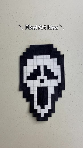Scary Movie Pixel Art Ideas | Ghostface Pixel Art Tutorial