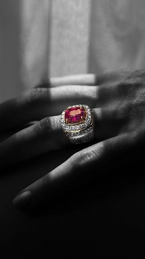 Unveil your elegance with Mozambique's finest Ruby gemstone, boasting near-perfection quality. Wrapped in gold and diamonds, elevate your prestige with this exquisite treasure. Double-certified by AGL and GRI, it's more than just a gem—it's a symbol of sophistication. 💎✨ #rubygems #LuxuryLifestyle #AGL #gri #gems #gemstone #ruby