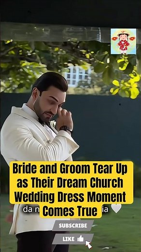 Bride and Groom Tear Up as Their Dream Church Wedding Dress Moment Comes True #wedding
