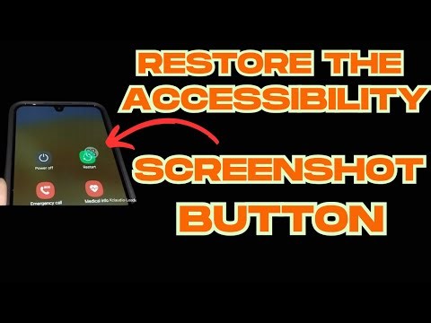 How to restore the screenshot button from accessibility | how to remove a floating circle from scren