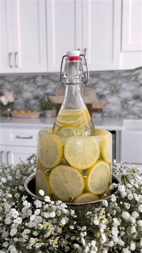 DIY Floral Lemon Ice Bottle Holde