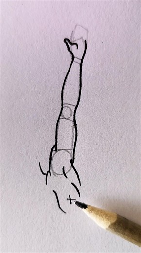 The forearm twist secret for drawing stretched female arms 🤯 #foryou #art #shorts #easydrawing #fyp