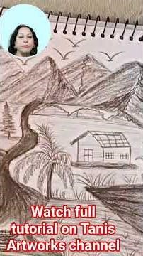Draw Nature Scenery Easily|#shortvideo #drawing #naturedrawing