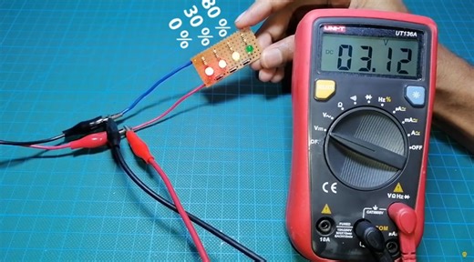 Simple 3.7 volt Battery level indicator circuit, 3.7 volt Battery full charge Indicator Source from Youtuber: Homemade 101 The Engineering MindsetSensor from Utsource: https://www.utsource.net/home/sensors | Utsource