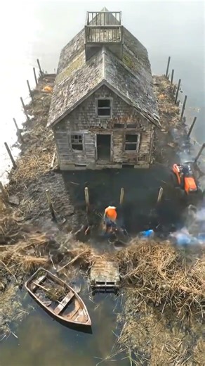 Building Wooden Log Cabin in Forest 🌲🤯 survival house step by step 30 #facts​ #amazingfacts​ #shorts