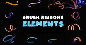 Brush Ribbons Elements | After Effects