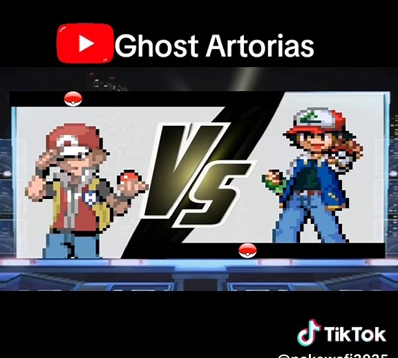 Ash Ketchum VS Trainer Red (Pokémon) (Sprite Animation) (Part Akhir) #pokemon #ashketchum #trainerred #ashvsred #spriteanimation