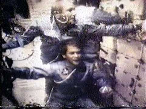 NASA astronaut blooper and outtake footage 1984 TV broadcast