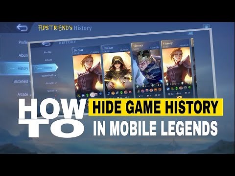 PAANO MAG HIDE NG HISTORY SA ML | MOBILE LEGENDS NEW UPDATE