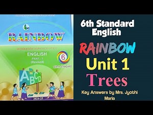 6th English Rainbow Part 1 Work book with Activities key answers Unit 1 Trees