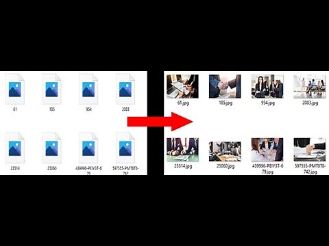 How to display image previews and file extensions