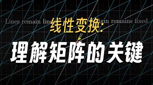 【国语高清】3Blue1Brown线性代数 线性变换与矩阵 线性代数入门经典
