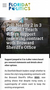 8.8K views · 1K reactions | Deerfield Beach Contract Negotiations: New polling data result are in. When politics start, that’s where I shall begin. Broward County residents I will be YOUR champion. 24/7 365 The People’s Sheriff | Broward Sheriff Gregory Tony | Facebook