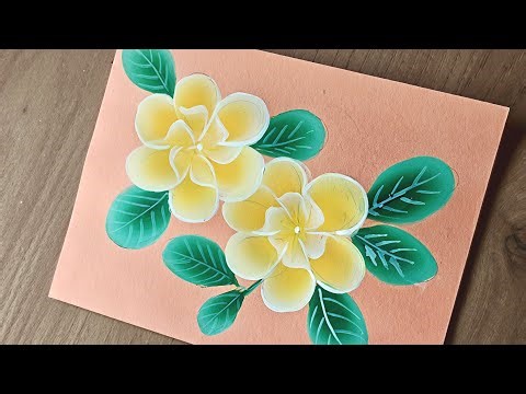 Beautiful flowers painting • simple one stroke painting flowers ideas