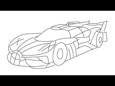 How to draw Bugatti Bolide step by step for beginners