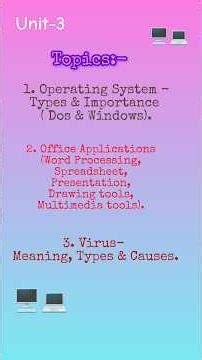 ICT Skill Development/ Unit-3 topics #bedfirstyear