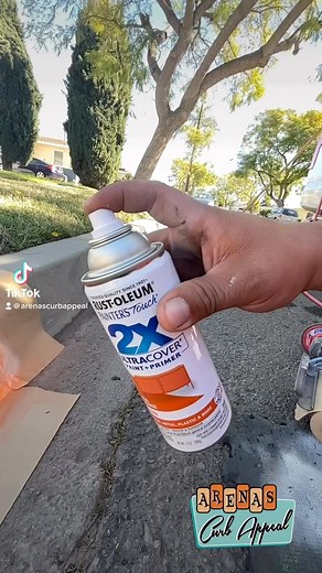 13K views · 82 reactions | We love Rustoleum Paints #arenascurbappeal #curbpainting #curbartist #aerosolartist #rustoleum #spraypaint | Arenas Curb Appeal | Facebook