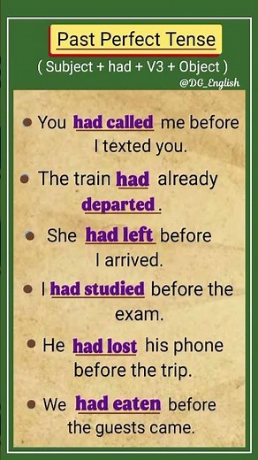 Past Perfect Tense 👩🏻‍🏫 English Grammar Rules 🤗 Example Sentences for Practice #goviral