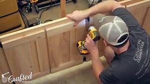 16K views · 261 reactions | In this video, I'll show you how to build a DIY rustic bathroom vanity using 1x3s and 1x4s. This is a simple project that can be completed using basic tools, just a miter saw and drill, but I used more tools since I started with rough lumber. Enjoy! | Crafted Workshop | Facebook