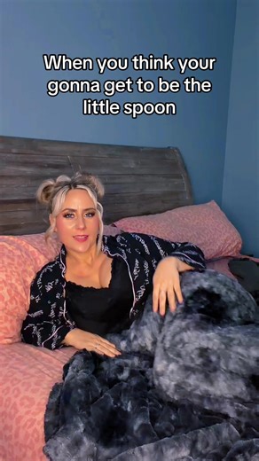 And just when you think your gonna get to be the little spoon!!! BAM 💥 Big spoon once again!! #couples #cuddle #cuddlebuddy #marriage #fyp