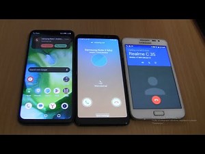 Incoming call&Outgoing call at the Same Realme c35+Samsung Galaxy A8 plus+Note 1 Android 7