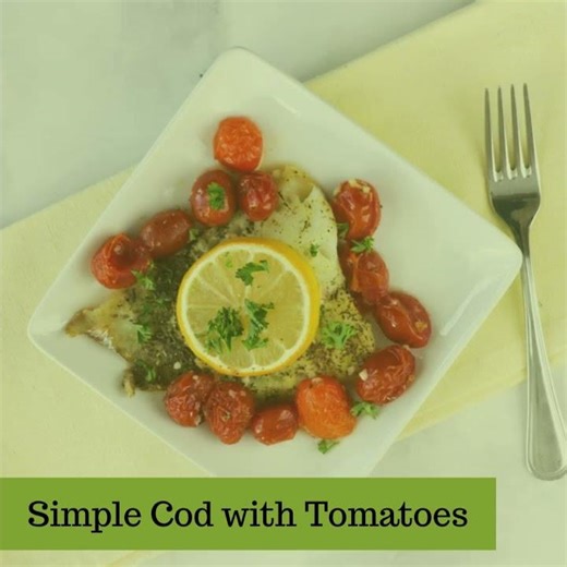 Simple Cod with Tomatoes = weeknight-easy, bright, and gut-friendly 🐟🍅