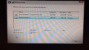 رفع ارور The selected disk is of the GPT partition
