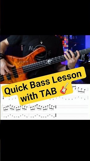 17. Quick Bass Lesson with TAB #QuickBassLesson #BassLesson #BassPractice #FingerExercise #Bass