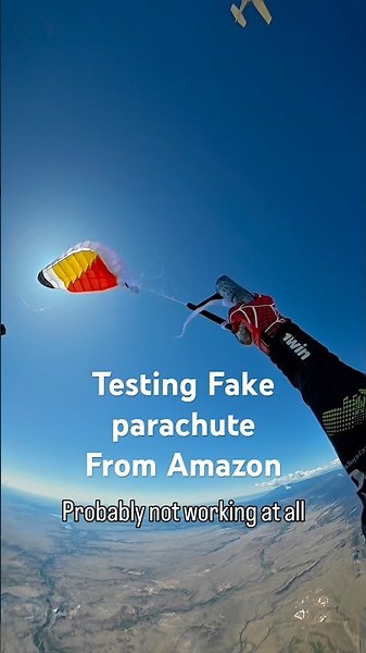 Testing Fake parachute From Amazon . Parachute landing. #skydiving #amazon #shorts