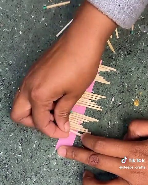 DIY Floral Wall Hanging Using Match Sticks